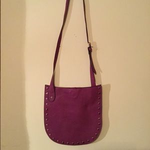 Purple Leather Crossbody NWOT